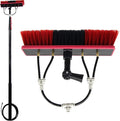 Spray Bar Kit Window Cleaning Brush Outdoor Window Glass Solar Panel CleaningExtendable Cleaner for Greenhouse Roofs Cleaning Photovoltaic and Solar Panels/35Cmbrushhead/9M/30Ft