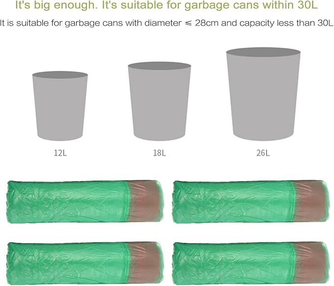 SUPVOX 10 Packs Disposable Thickened Trash Bags with Handles Plastic Waste Containers for Home Bathroom Office Rubbish Organizer