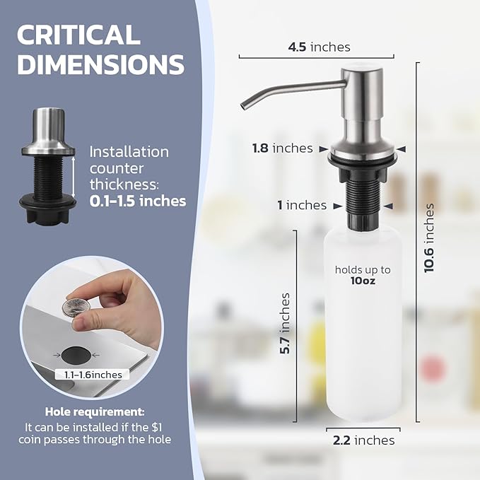 WEWE Kitchen Sink Faucet with Soap Dispenser Kitchen Faucet with Pull Down Sprayer 3 Modes Stainless Steel Single Handle Single Hole Pull Out Brushed Nickel Faucet for Bar Laundry RV Utility Sink