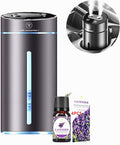 Smart Car Air Freshener Car Air Freshener Diffuser with Humidifier Auto On/Off 3 Mode Adjustable with 4 Essential Oils(Gun Color)