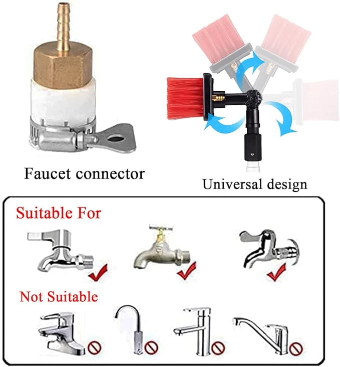 Window Cleaning Equipment Solar Panel Cleaning kit Window Cleaning kit extendable Window Cleaning Pole Water Fed Pole Kit Car Window Glass Cleaning Brush Lightweight O