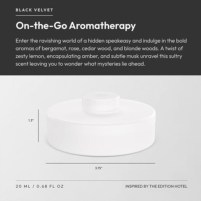 Aroma360 - Smart Car Diffuser Oil - Black Velvet - Premium Car Air Freshener Cartridge - Zesty Citrus Black Fig &amp Floral Rose - Essential Oils - Vegan - Aromatherapy - Cars Trucks SUVs RVs &a