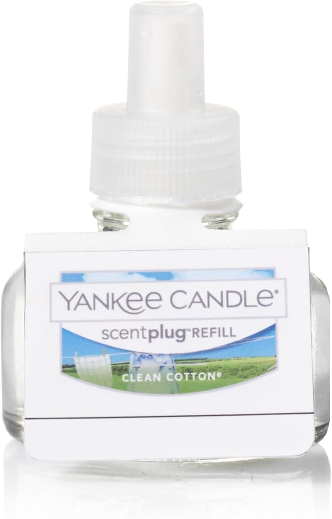 Yankee Candle ScentPlug Refill Clean Cotton 0.625 Fl OZ (Pack of 4)