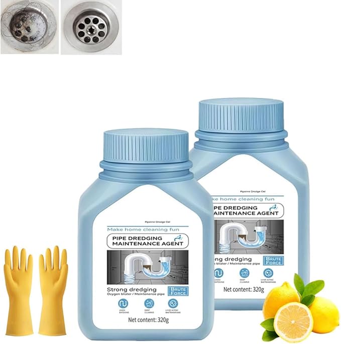 Drain Clog Remover Powerful Unclogging Sink Hair Cleaner for Kitchen Sink and Drain Cleaner Strong Unclogging Power Fast-Acting &amp Easy to Use (2PCS)