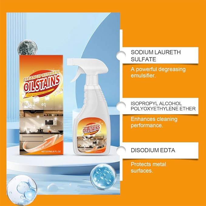 Heavy-Duty Kitchen Degreaser Foam Cleaner 2026 New Multifunctional Powerful Oven Cleaner Heavy Clean Up Kitchen Oil Stains Spray for Stove Counter Tops Range Hoods (2 Heavy)