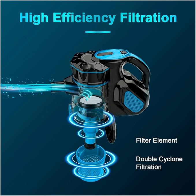 Corded Stick Vacuum Cleaner - 600W Motor 18Kpa Powerful Suction Handheld Vacuum Compatible With INSE I5 For Home Hair &amp Hard Floor Cleaning(RedUS)