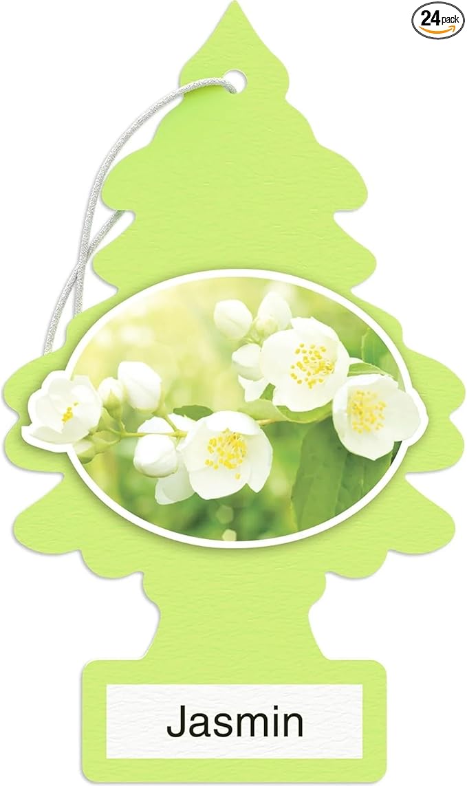LITTLE TREES Car Air Freshener | Hanging Paper Tree for Home or Car | Jasmin | 24 Pack