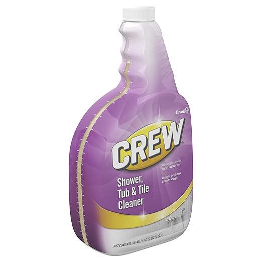 Diversey CREW CBD540281 Shower Tub and Tile Cleaner Removes Soap Scum &amp Hard Water Deposits Fresh Scent Ready-to-Use 32-Ounce (Pack of 2)