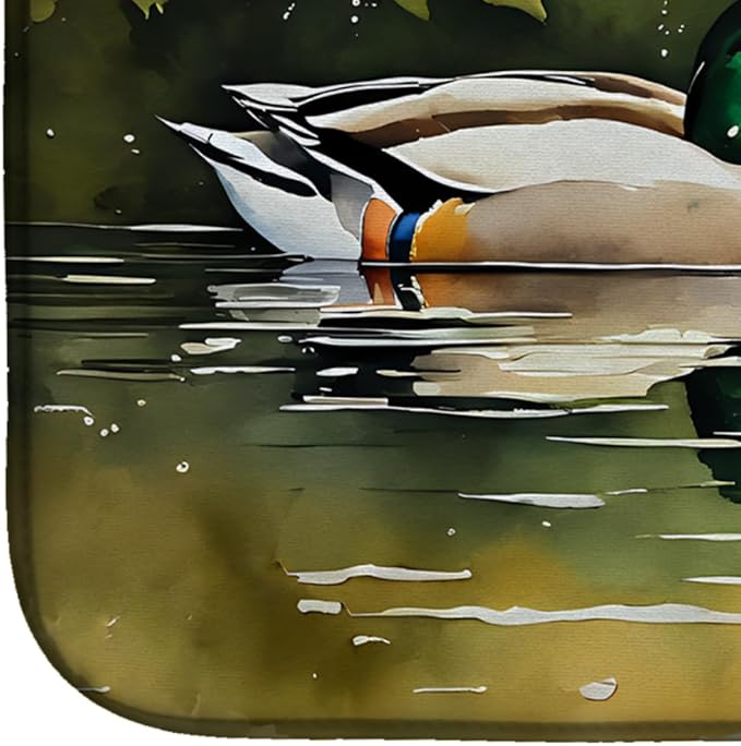 Caroline's Treasures DAC3237DDM Mallard Dish Drying Mat Absorbent Dish Drying Mat Pad for Kitchen Counter Dish Drainer Mat for Countertop 14 x 21 Multicolor