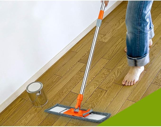 Flat Mop Household Wood Floor Rotating Lazy to Dry Wet Dual-use Tow Clean Hand-Washing Mop