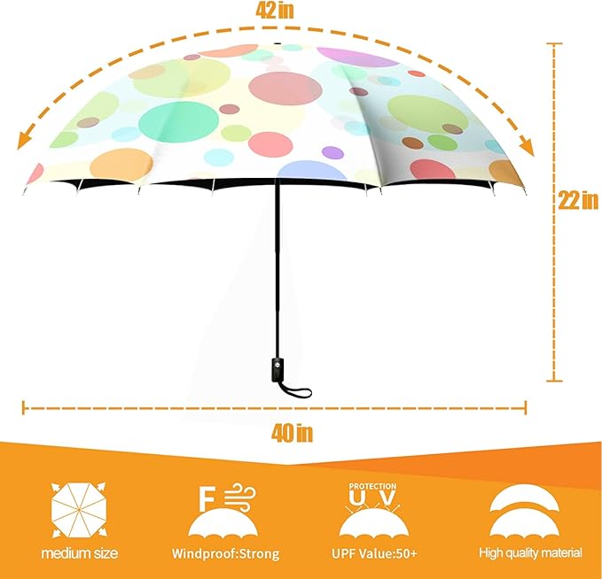 Small Compact Travel Automatic Folding Umbrella for Women Portable Lightweight Rain Wind UV Sun Shade