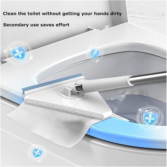 Hands-Free Wash Face Towel Triangular Mop Window Cleaning 360 ° Rotating Mini for Wet Wipes Household Tool(MOP 3PCS Cloth)
