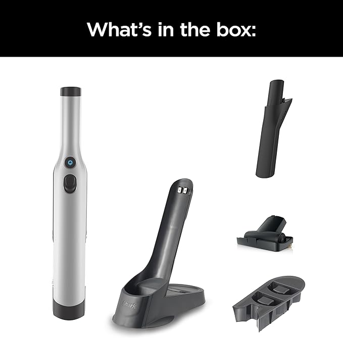 Shark WANDVAC Cordless Hand Vac Lightweight Versatile and Portable at 1.4 lbs. Powerful Suction Charging Dock One-Touch Empty NEW Furfins Tool &amp Crevice Tool for Pet &amp Home Gray WV201W