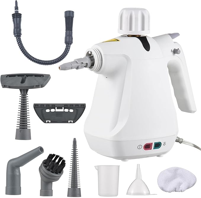 1000W Portable Handheld Steam er High Temperature Pressurized Steam ing ioshine with Brush Heads Measuring Cup for Kitchen Furniture Bathroom Car