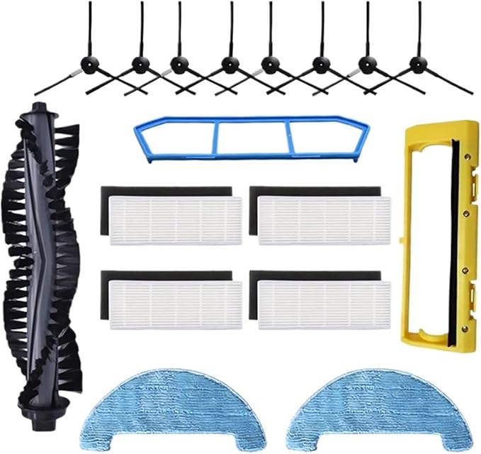 BeNtli Robot Vacuum Spare PartsMain Side BrushHepa FilterMop RagStrainer Brush CoverCompatible for GUTREND Style 220 / Compatible for Polaris PVCR 0735 (Color : Set 6)