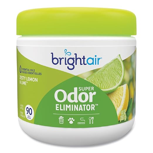 BRIGHT Air 900248 Super Odor Eliminator Zesty Lemon and Lime 14 oz (Case of 6)