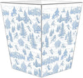 Marye-Kelley WB1593-Ski Toile Blue Wastepaper Basket
