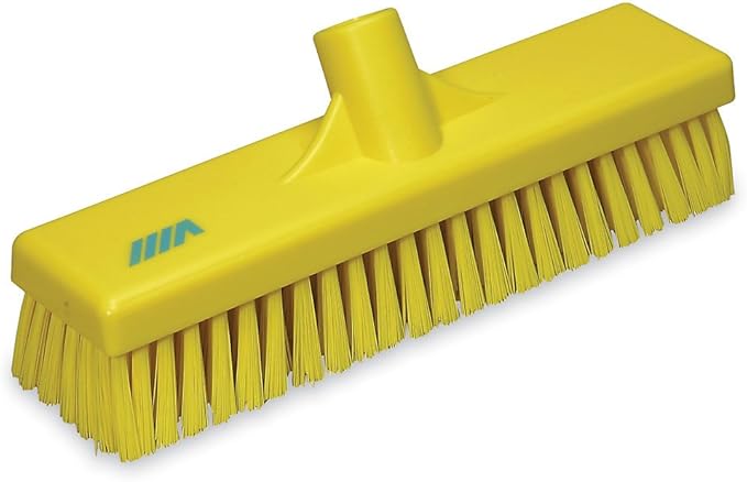 Vikan Stiff Floor Scrub Brush - 12W - Yellow - Yellow