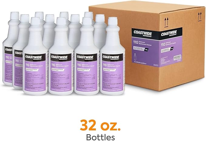 Professional Restroom Cleaner Non-Acid Disinfectant Bathroom Cleaner 32 Oz. 12/Carton