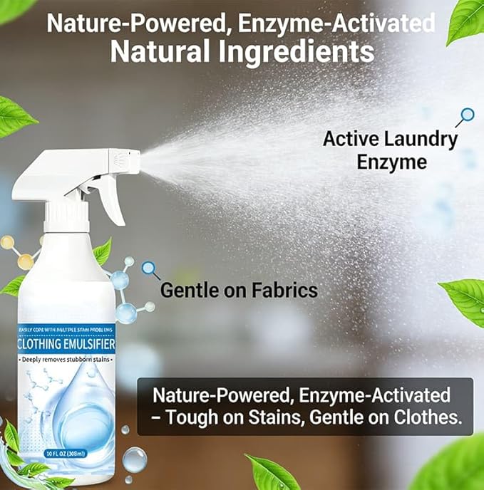 Clothing Emulsifier300ML Non Ionic Emulsifier Stain RemoverSpot Cleaner For ClothesNo Damage Fabric SpotFabric Conditioner Restore Color (2Pcs)