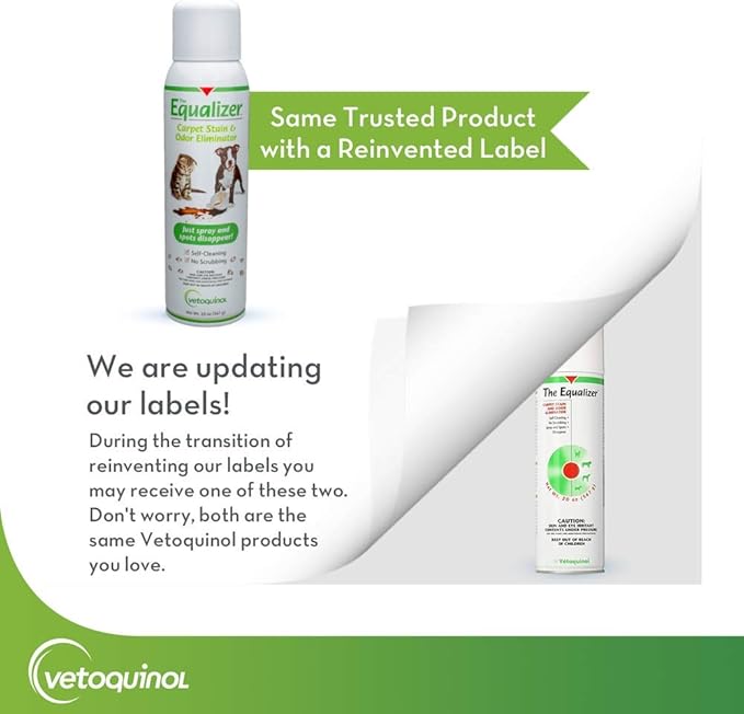 Vetoquinol Equalizer Pet Carpet Cleaner Stain Remover &amp Odor Eliminator Carpet Spot Cleaner 20oz