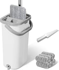 Mop and Bucket with Wringer Set: Wet Dry Separation System for Easy Floor Cleaning Rebound Head for Bathroom &amp Living Room Gift for Women