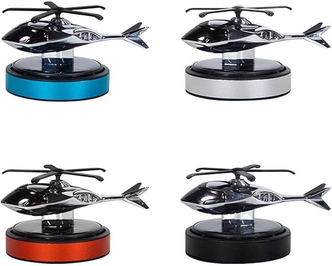 Solar Helicopter Car Air Freshener - Stylish Aroma Diffuser &amp Decorative Ornament for Car Interior Accessories(C)