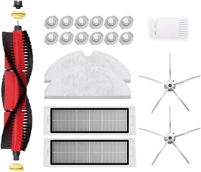 BeNtli Vacuum Cleaner PartsRemovable Main BrushWashable HEPA Filter ClothCompatible for Xiaomi S6 MaxV S60 S65 S5 MAX S6 Pure T6 (Color : As Shown-06)