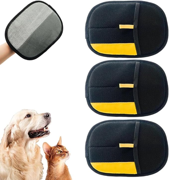 2025 Upgrade Pet Hair Remover Electrostatic Gloves Reusable Pet Hair Removal Glove for Cats &amp Dogs Premium Cat &amp Dog Hair Remover Mitt for Couch Furniture Carpet Car Seat (2)