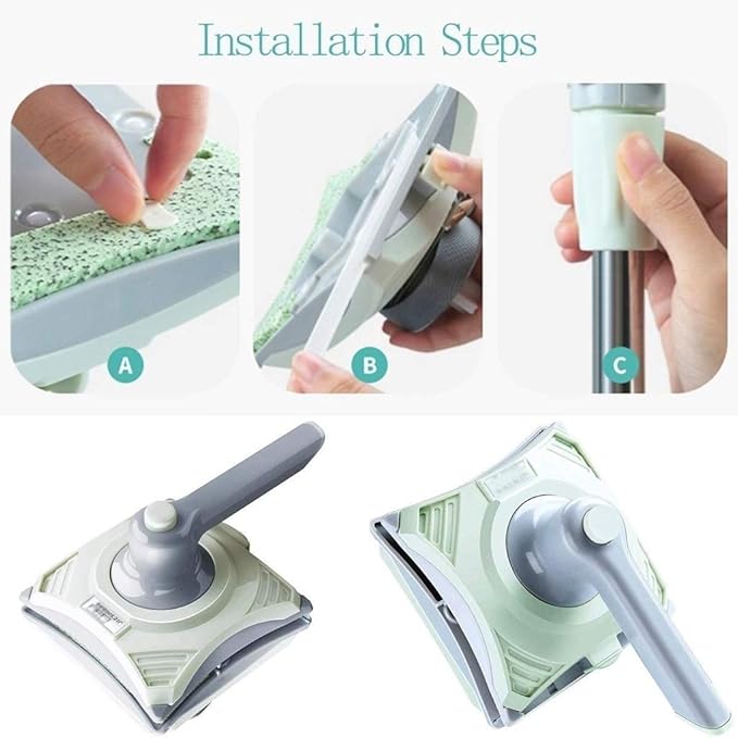 Double-sided Window Cleaner Glass Wiper Magnetic Cleaning Tools Useful Surface Brush for High-rise Single Glazed Windows With rod