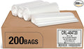 Aluf Plastics 45 Gallon 2.0 MIL Clear Garbage Bags - 40 x 46 - Pack of 200 - For Contractor Industrial Healthcare &amp Municipal