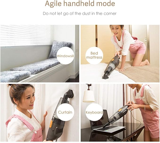 Corded Upright Vacuum Cleaner 2 in 1 Handheld Stick Vacuum Cleaner 14KPa Powerful Suction Large Bin Capacity Corded Handheld Stick for Carpet Car Pet Hair