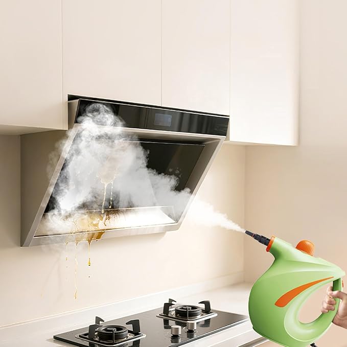700ml Handheld High Pressure Steam Cleaner1200w High Temp Portable Steamer Machine with 7PCS Accessories for HomeCardustGreaseGroutTileCouch (Green)