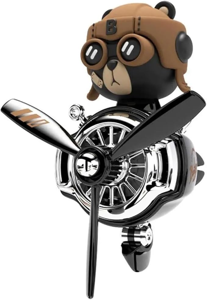 Cool Bear Car Air Freshener Rotating Fan Vent Clip Perfume Diffuser for Accessories &amp Decoration