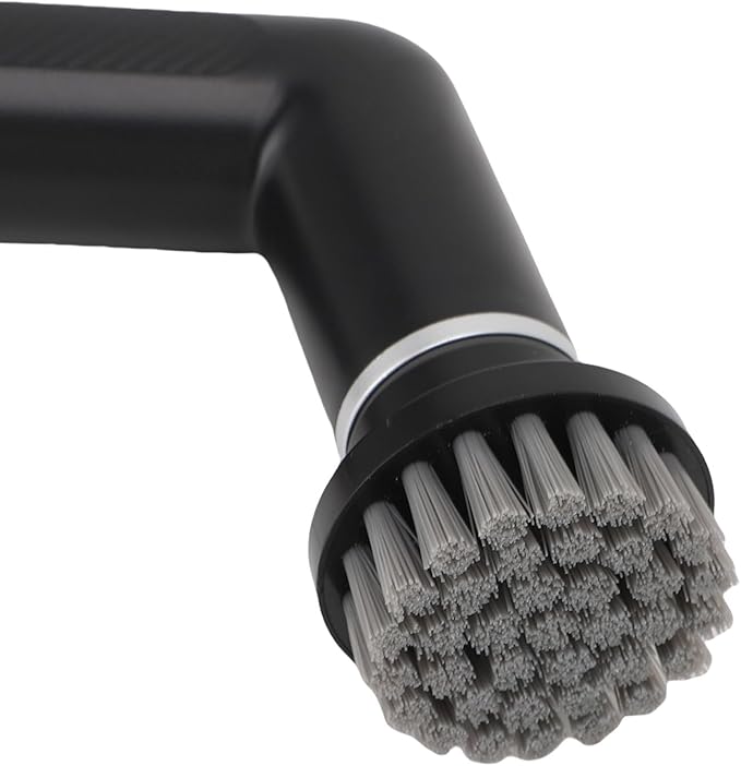 Pssopp Cordless Cleaning Brush Scrubber 2 Speed Adjustable Electric Shower Scrubber with 4 Replaceable Heads for Kitchen Sink Tile Floor (Black)