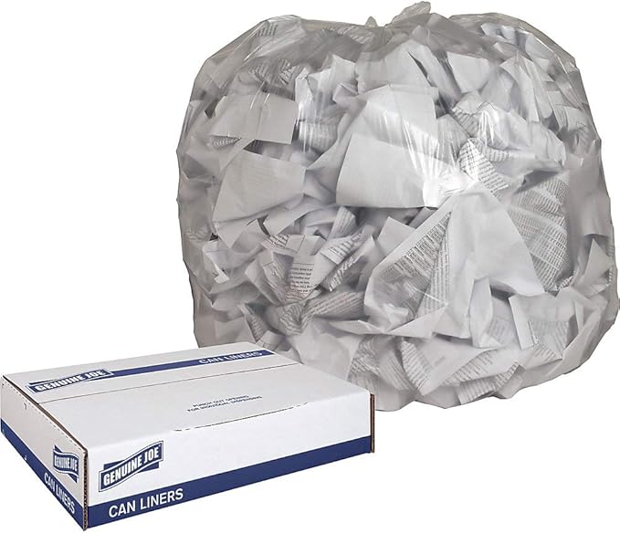 Genuine Joe Clear Trash Can Liners