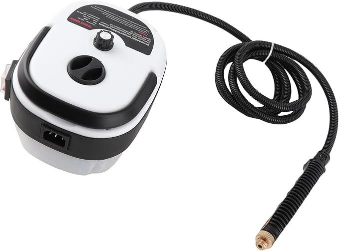 Portable Handheld Steam CleanerHigh Temperature High Pressure Steam Cleaner with Brush HeadsABS Portable Car Steamer Durable and Reliable for Kitchen Furniture Bathroom Car (White)