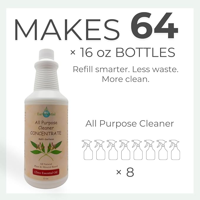 Plant-Based All-Purpose Cleaner Concentrate 32 fl oz (Makes 64 Bottles) (Clove)
