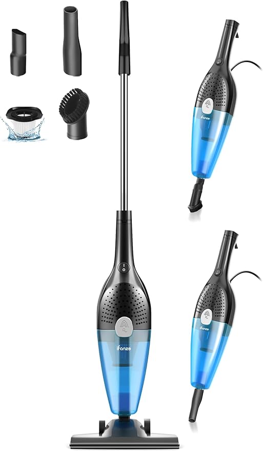 TBBSC Corded Stick Vacuum Cleaners 25KPa Lightweight Handheld Multi-Surface 3-in-1 Small Vacuum Cleaners 1000W Motor Household Vacuum for Home Hardwood Floor Carpet Car Pet Hair Black