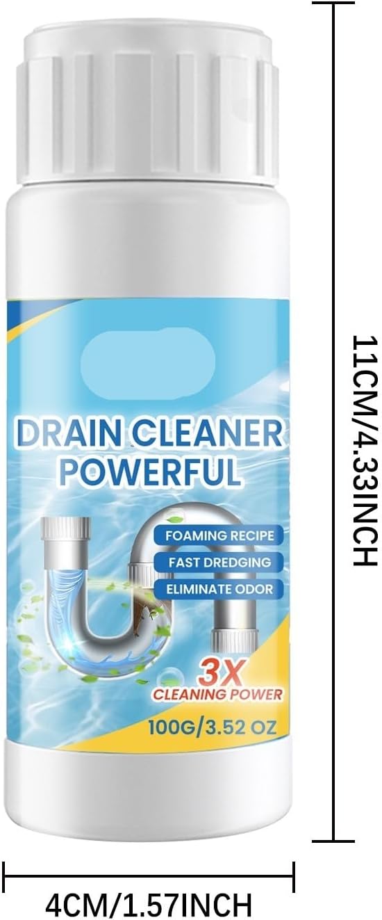 Drain Cleaner for Kitchen Toilet and Sink - Dissolves Grease Unclogs Pipes and Eliminates Odors Instantly(1PCS)