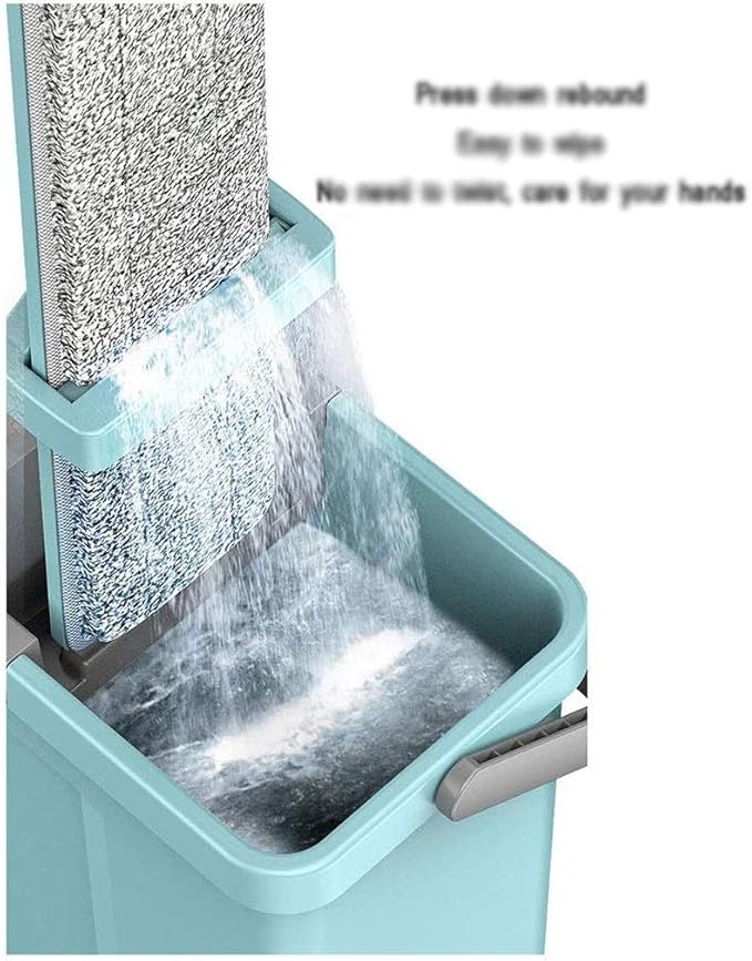Rotating Mop 360 Degree Sweep Free Hand Wash with Bucket for Home Store Cleaning Flat