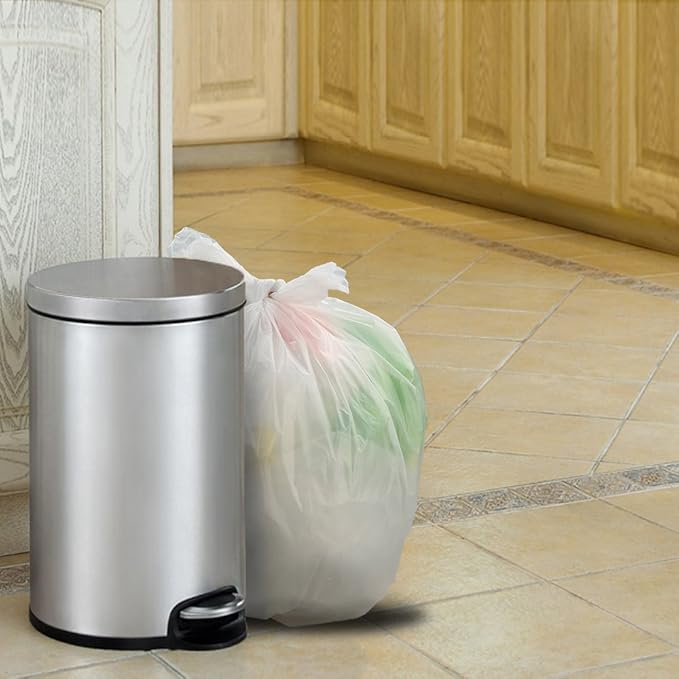 Ggbin 18 Gallon Large Trash Bags White Kitchen Garbage Bags 80 Counts Lawn and Leaf bags