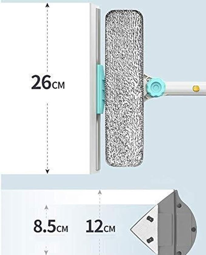 Double-Sided Window Cleaner-Detachable Telescopic U Shaped Professional Window Cleaning Tool Flexible Outside Double-Sided Glass Cleaner Kit