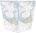 Marye-Kelley WB2721-Nantucket Nautical Chart Wastepaper Basket