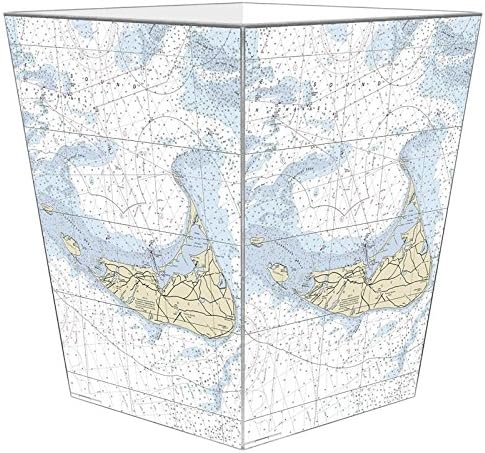 Marye-Kelley WB2721-Nantucket Nautical Chart Wastepaper Basket