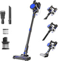 NEWBULIG Cordless Vacuum Cleaner Lightweight Stick Vacuum for Home with Anti-Tangle and LED Lights Powerful Rechargeable Wireless Cleaners for Hardwood Floors Carpet Pet Hair