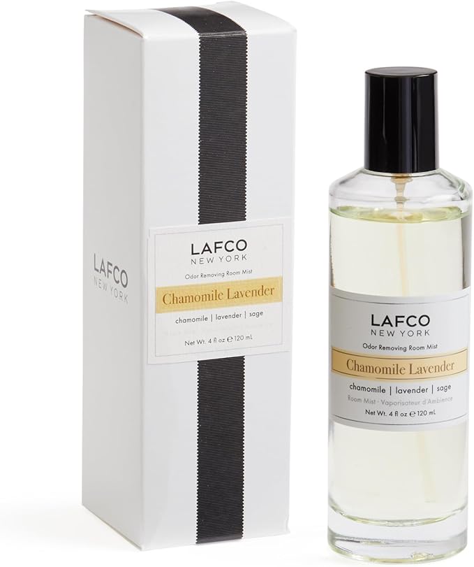 LAFCO New York Odor Removing Room Mist Chamomile Lavender - 4 oz - Eliminates Unpleasant Scents &amp Provides Luxurious Fragrance - Up to 750 Pump Sprays Per Bottle - Made in the USA