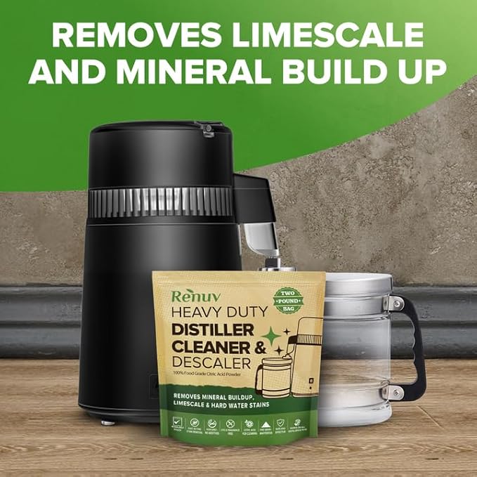 Citric Acid for Cleaning &amp Descaling Water Distillers Kettles Pots Boilers Dispensers Citrus Acid Powder Descaler Removes Limescale Mineral Buildup Hardwater Stains Residue Fast 2LB Bulk