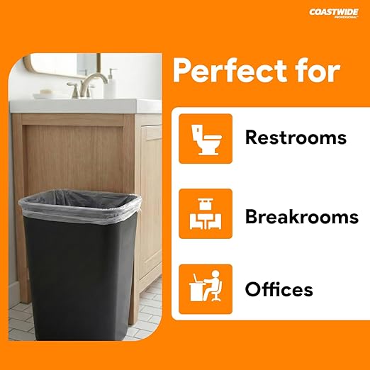 Professional Gallon Trash Bag 24 x 33 High Density 13 mic Natural 500 Bags/Box