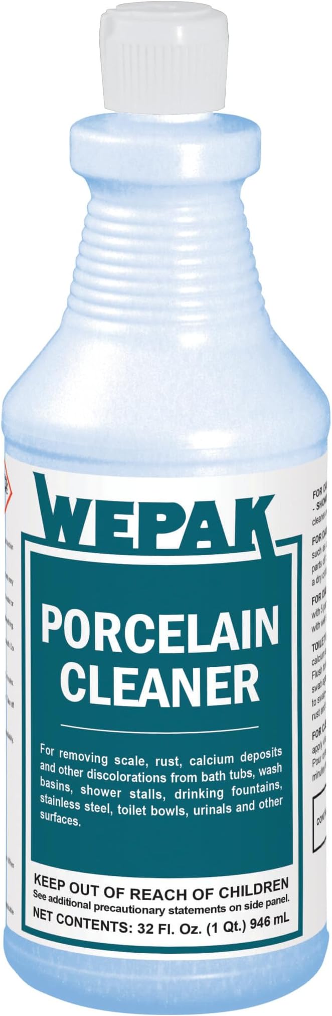 WEPAK Professional Bathroom Cleaning Bundle 5-Piece Set with Porcelain Cleaner Mildew Remover Green Emulsion Cleaner Delimer Drain Conditioner